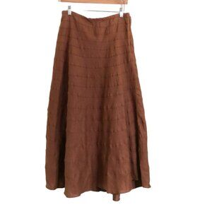 NWOT Soft Surroundings 100% Linen Arielle Maxi Skirt Size M